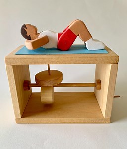 Sit-ups Man Automata, Wood, Hand Crank - Etsy