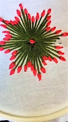 ✨ Hand Embroidery Flower Stitch | Satisfying Needlework 🪡 #viral #shorts #handembroidery #stitch