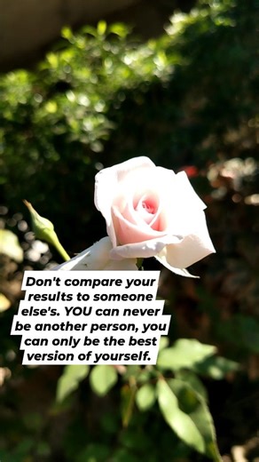 1.2K views · 13 reactions | Don't compare your results to someone else's. YOU can never be another person, you can only be the best version of yourself. #inspiration #motivation #everyone #followers #highlights #fbreelsfypシ゚viral | Inspirational quotes and nature | Facebook