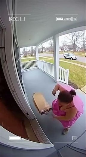 She Mocked the Camera… Then the Door Burst Open 😳🐕 #cctv #funny