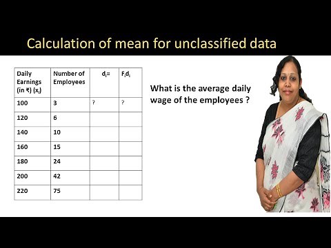 Statistics - Mean of an Ungrouped Data