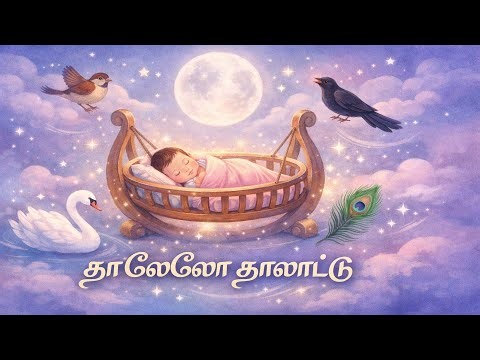 தாலேலோ தாலாட்டு 🌙 | Tamil Lullaby for Baby Sleep | Birds & Moon Cradle Song