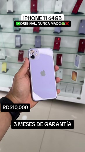 ¡IPhone 11 64 GB Original con 3 Meses de Garantía por RD$10,000!