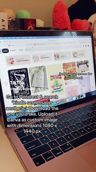 Kindle Screensaver Tutorial 🐰ྀི *hold the right side of the video to speed it up #kindle #kindlescreensaver #booktok #tutorial #bookrecs