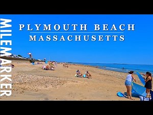 [4K] PLYMOUTH BEACH - Plymouth, MA - 4K Scenic Harbor Walk with Binaural 🎧