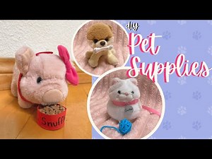 DIY Pet Supplies for Stuffed Animals | Collar, Toys, Food Bowls