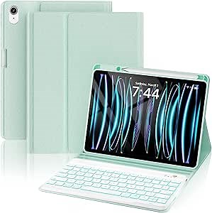 OYEEICE Keyboard Case for iPad Air 5th/4th Pro 11 inch, 7-Color Backlit Detachable Wireless Keyboard Case with Pencil Holder, Stand Folio Cover for Gen 2020/2022, Pro 4th/3rd/2nd/1st Gen