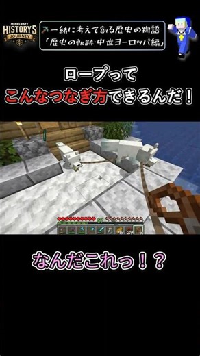 ロープってこんなつなぎ方できるんだ！#shorts #マイクラ #ロープ繋ぎ方