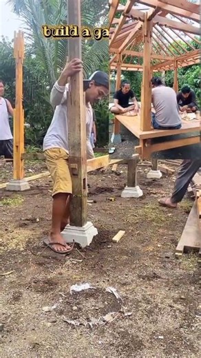 build a long wooden gazebo. #woodworking #woodscraft #diyproject