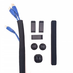 [Hot Item] Cable Management as Split Cable Sleeving Cable Clip Cable Organizer Kit for Home & Office