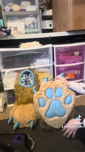 Interchangable foot paw bottoms #fursuit #furry #fursuitpremade #fursuitfeetpaws #fursuitmaker