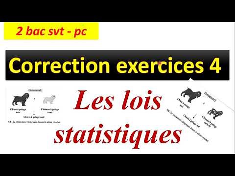 lois statistiques 2 bac pc svt exercice 4 corrigés