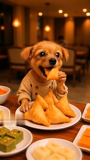 The poor puppy didn't have samosa so, his rich friends making fun of him #AiVora_x