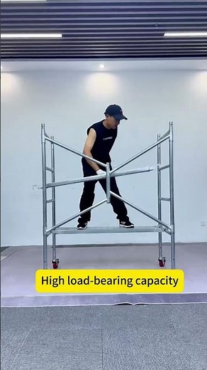Portable folding scaffolding solution for indoor painting and do-it-yourself projects