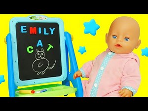 Baby Born doll & learn alphabet for baby dolls. Baby doll videos for kids.