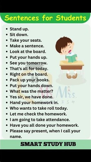 📚 Classroom English Sentences for Students | Daily Use English Speaking Practice