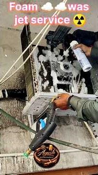 AC Jet Service with Foam Cleaning 💨 Best AC Service in Ayush Refrigeration Bilaspur #viral #shorts