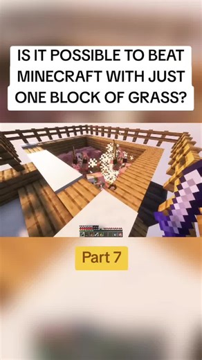 Surviving Minecraft with Just One Block of Grass: Part 7