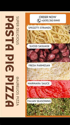 Take a look at the ingredients we use, and how we make the Pasta Pie Pizza 🍝🧀🥫🇮🇹🍕