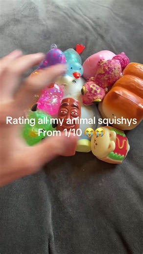 Rating all my animal themed squishys on a scale from 1/10 most of these are actually very fun to play w but I’ll admit a lot of them are straight buns as well 😭😭 #squishy #animalsquishy #buttersquishy #cheesesquishy #squishyreview