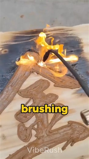 Fire reveals hidden calligraphy. #calligraphyart #chinesecalligraphy