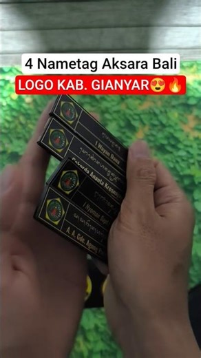 4 Balinese Script Nametags with the Gianyar Regency Logo😍🔥