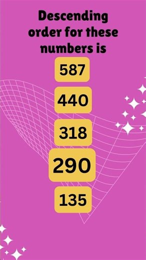 Descending Order 3 digit numbers Example 15