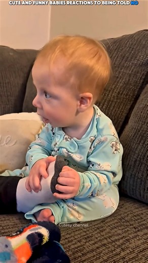 Watch his reaction when his Dad says NO 😍 #baby