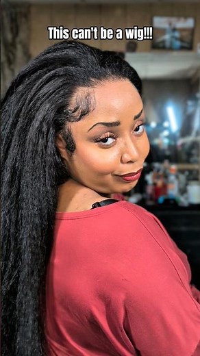 It's my hair girl! 😂 Realistic Glueless 360 Wig with Kinky Edges #kisslove #shorts
