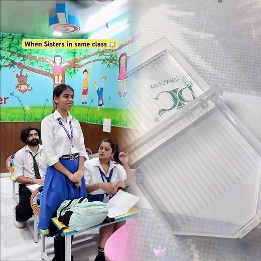 When two sisters in same class 🏫 #shorts #ytshorts #sejalgabashorts #fun #school