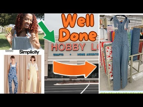 Remember those rad overalls on display in Hobby Lobby? 👉🏽 Simplicity 9590