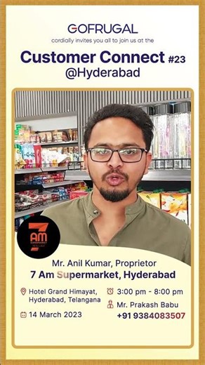 Our experience with Gofrugal has been delightful, says the proprietor of 7 Am Supermarket