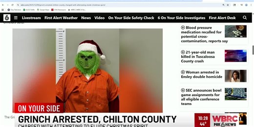 Grinch in Chilton County arrested