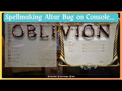 How to Fix The Spellmaking Altar Bug In Oblivion Remastered