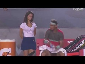 Hot girl VS Rafa Nadal's self control FULL (ORIGINAL)