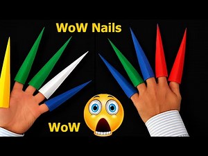 How To Make Paper Fake Nails || Easy Origami nails Tutorial || Diy paper crafts, ( 2025 )