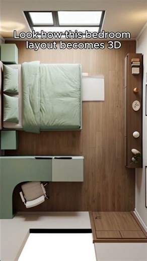 This Bedroom Layout Turned Into a 3D Plan… So Accurate