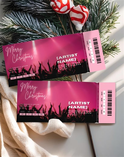 Concert Ticket Reveal Printable, Personalized Fake Concert Ticket, Music Christmas Gift Surprise (made-to-order PDF/PNG) - Etsy