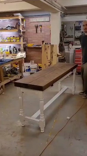 one of our classics! #woodworker #diy #woodworking #doityourself #diyhomeprojects #diningtable #farmtable #farmhouse @rubiomonocoatusa