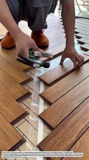 Installing Herringbone Wood Flooring with a Mallet | Smart Flooring Technique Explained.