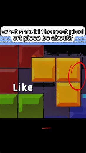 I made block blast pixel art in Minecraft.