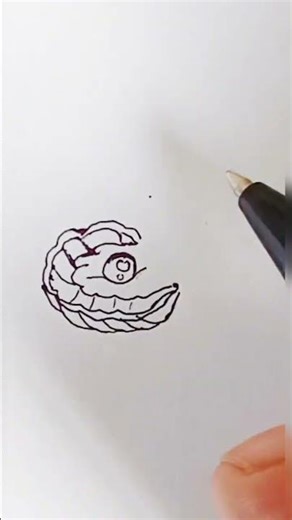 This Oyster Drawing Looks SO REAL 😱🦪 #Shorts #Viral