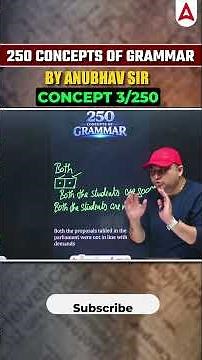 Day 3: 250 Concepts of Grammar by Anubhav Sir | Important for All Exams
