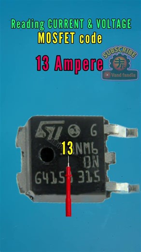 Identifying current and voltage in SMD MOSFET code #electronic #power #tech #repair #ideas