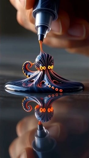 Sea Animal Created From Art 😱🌊 | ASMR Magic #shorts