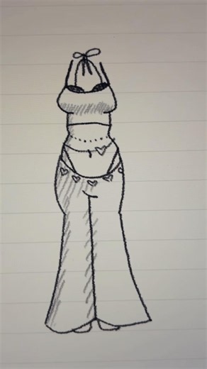 Y2K outfit drawing! App: Skribly #y2k #howtodraw #drawing #sketch #tutorial