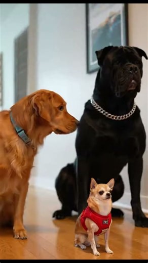 The 3D Well Prank That Fooled All Three Dogs ! #shorts #golden #chihuahua #canecorso #cute #funny