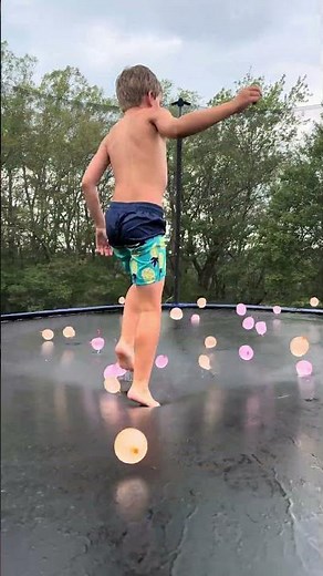 Water Balloons vs Trampoline