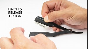 Gentlemen Republic Straight Edge Razor Holder: Premium Black Safety Razor Holder for Professional Barbers and Everyday Home Grooming - Achieve the Shave with Confidence