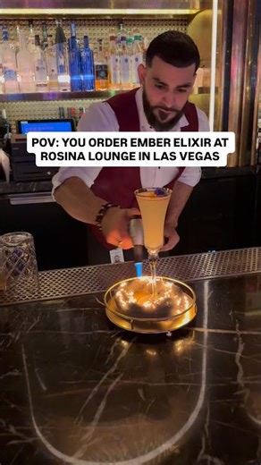 POV: YOU ORDER EMBER ELIXIR AT ROSINA LOUNGE IN LAS VEGAS (Palazzo Tower) #Vegas #LasVegas